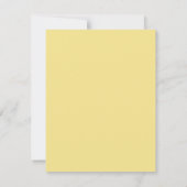 Elegant Soft Yellow Wedding RSVP Card Kaartje (Achterkant)