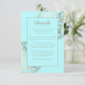 Elégant Solar Mandala Mariage Détails Carte Gold (Debout devant)