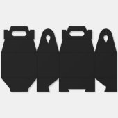 Elegant Solid Black Bedankdoosjes (Ongevouwen)