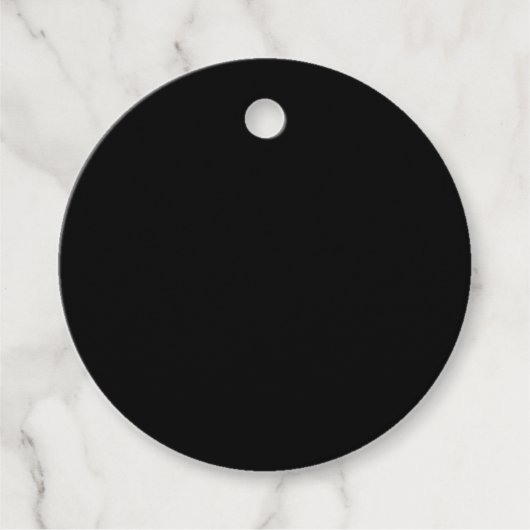 Elegant Solid Black Bedankjes Labels (Voorkant)