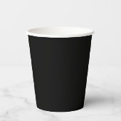 Elegant Solid Black Papieren Bekers (Voorkant)