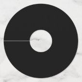 Elegant Solid Black Wijnglaslabel (Voorkant)