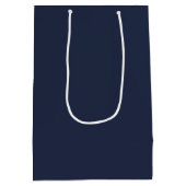 Elegant Solid Navy Blue Medium Gift Bag Medium Cadeauzakje (Achterkant)