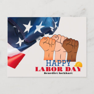 Elegant Solidarity Worker Labor Day met Amerikaans Briefkaart