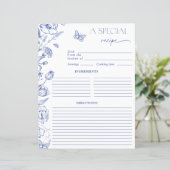 Elegant Something Blue Floral Vrijgezellenfeest Re (Staand voorkant)