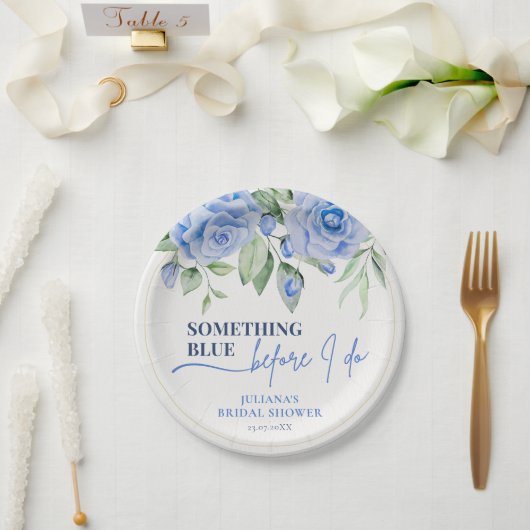 Elegant Something Blue Party Paper Bord (Huwelijk)