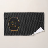 Elegant, Sophisticated Striped Monogram  Bad Handdoek (Handdoek)