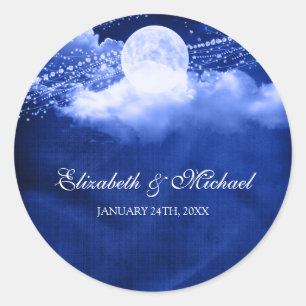 Élégant sous le Étiquette de mariage de lune Favor