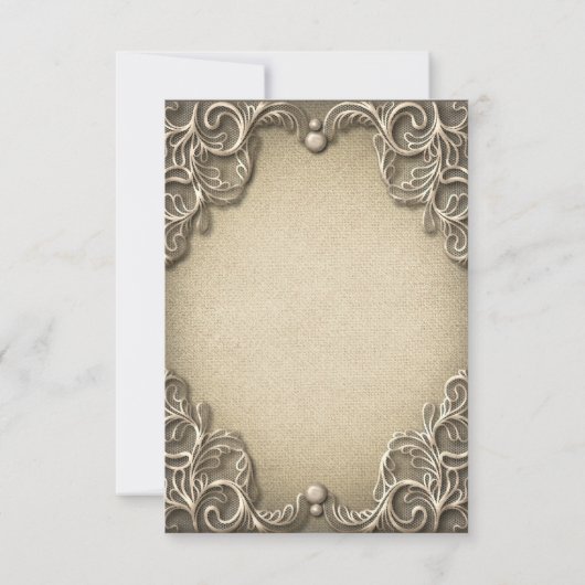 Elegant Southern Charm Rustic Burlap Table Number Kaart (Achterkant)