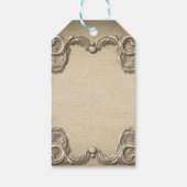 Elegant Southern Charm Rustic Burlap Wedding Cadeaulabel (Achterkant)