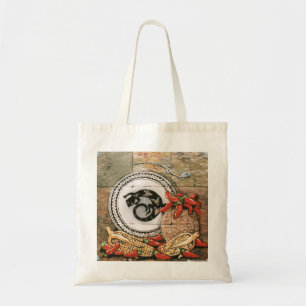 Elegant Southwestern Design Bag w/ lizard, chilis Tote Bag