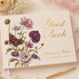 Élégant souvenir de mariage botanique chic papillo