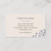 Élégant Spa de beauté Bleu Chic Carte de visite de (Dos)