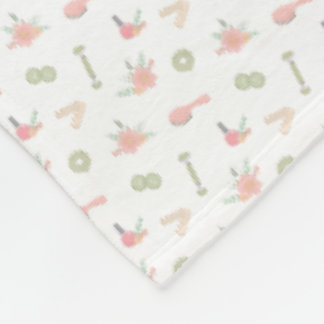 Elegant Spa dingen met bloemenontwerp Fleece Deken