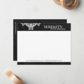 Élégant Spa et Cartes pour notes de salon (Devant/Arrière en situation)