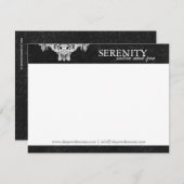 Élégant Spa et Cartes pour notes de salon (Devant / Derrière)