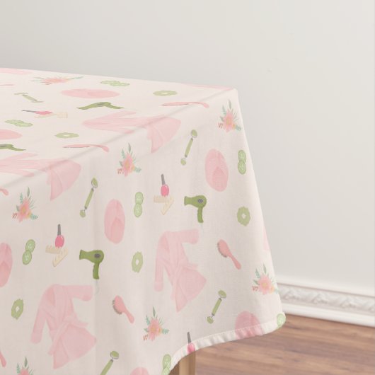 Elegant Spa patroon met robe, haardroger Tafelkleed (Voorbeeld)