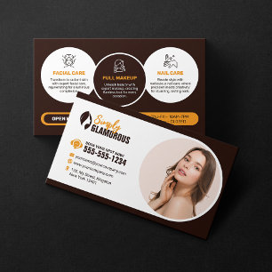 Elegant Spa Schoonheidssalon Make-up Nagels & Gezi Visitekaartje