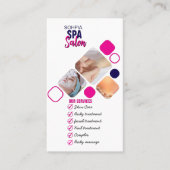 Elegant Spa Services Visitekaartje | Aangepaste Lo (Voorkant)