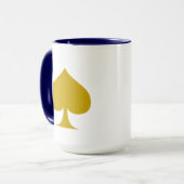 Elegant Spade Ontwerp Mok (Voorkant links)