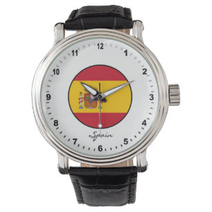 Elegant Spain Watch & Spain Flag/Madrid Horloge