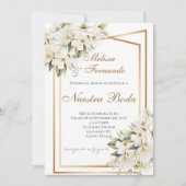 Elegant Spanish Wedding Invitation (Devant)