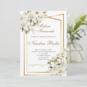 Elegant Spanish Wedding Invitation (Debout devant)