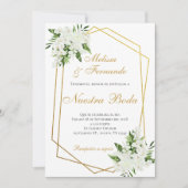 Elegant Spanish Wedding Invitation Kaart (Voorkant)