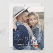 Elegant sparen de Datum het Moderne Manuscript van Save The Date (Voorkant)