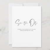 Elegant sparen de Datum het Moderne Manuscript van Save The Date (Achterkant)
