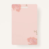 Elegant sparen de Datum Koraalventilator Waterverf Badge (Achterkant)