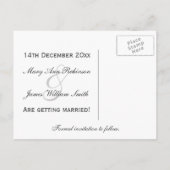 Elegant sparen de Datum van de partij Sparkle Turq Aankondigingskaart (Achterkant)