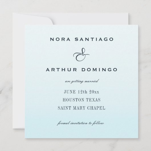 Elegant sparen de Sjabloon van de Datum Kaart (Achterkant)