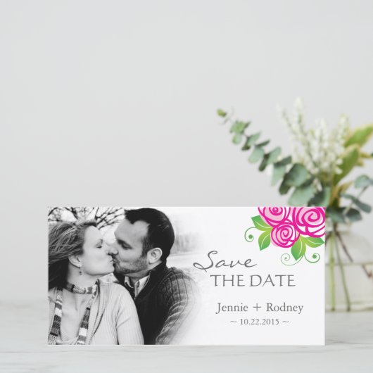 Elegant sparen de Uitnodiging van de Datum (Staand voorkant)