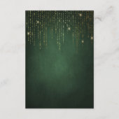 Elegant Sparging Gold String Lights Wedding RSVP Informatiekaartje (Achterkant)
