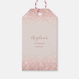 Elegant Sparking Blush Birthday Cadeaulabel