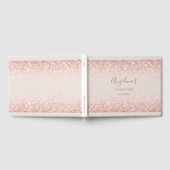 Elegant Sparking Blush Birthday Gastenboek (Volledig)