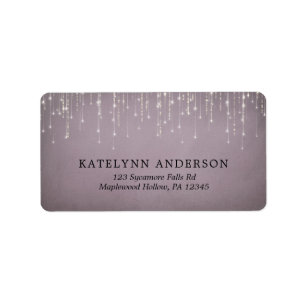 Elegant Sparking String Lights Mauve Wedding Etiket