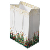 Élégant Sparkle Christmas Tree Cadeau Sac (Dos Angle)