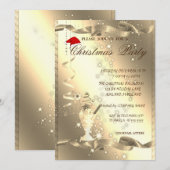 Elegant, Sparkle, Corporate Kerstparty Kaart (Voorkant / Achterkant)