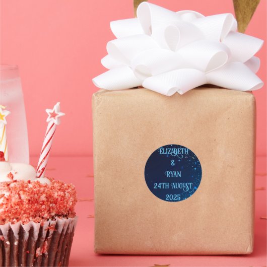 Elegant Sparkle Design voor Wedding Sticker (Feest)