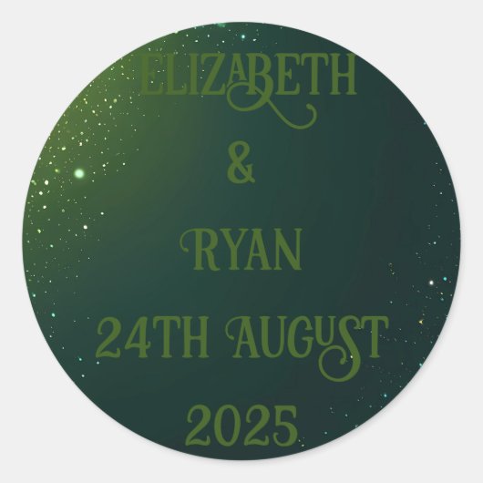 Elegant Sparkle Design voor Wedding Sticker (Voorkant)