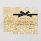 ÉLÉGANT Sparkle glamor BACHELORETTE INVITATION (Devant / Derrière)