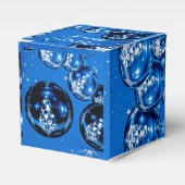 Elegant Sparkle Ornamenten Cobalt Blue Holiday Bedankdoosjes (Voorkant Zijde)
