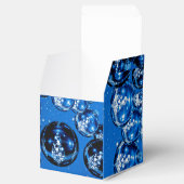 Elegant Sparkle Ornamenten Cobalt Blue Holiday Bedankdoosjes (Geopend)