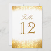Elegant Sparkle Table Number Kaart (Voorkant)