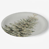 Elegant Sparkling Christmas Tree Paper Plates Papieren Bordje (Gekanteld)