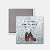 Elegant Sparkly Birthday sparen de Datum Magnet Magneet (Voorkant / Achterkant)