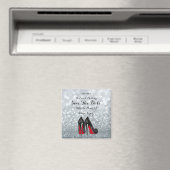 Elegant Sparkly Birthday sparen de Datum Magnet Magneet (Insitu (Vaatwasser))