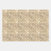 Elegant Sparkly Gold en Deep Red Christmas Inpakpapier Vel (Voorkant 3)